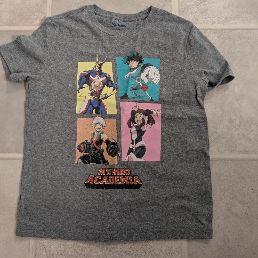 Old Navy Kids My Hero Academia Graphic Tee - Gray
